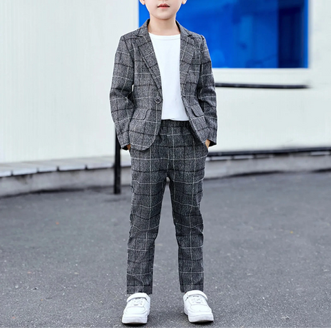 Boy's Plaid Suit