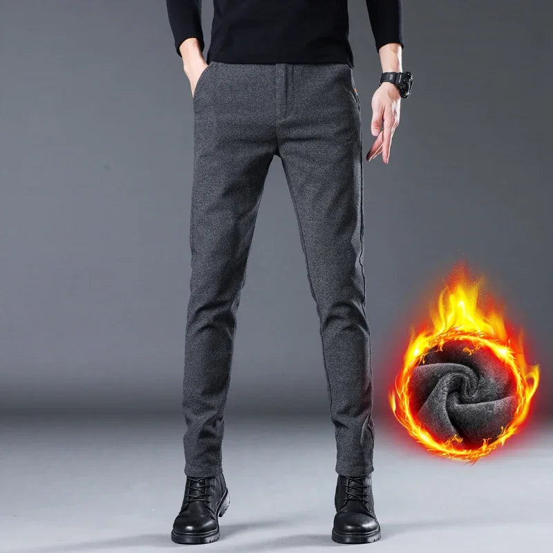 Winter Fleece Slim Casual Pants