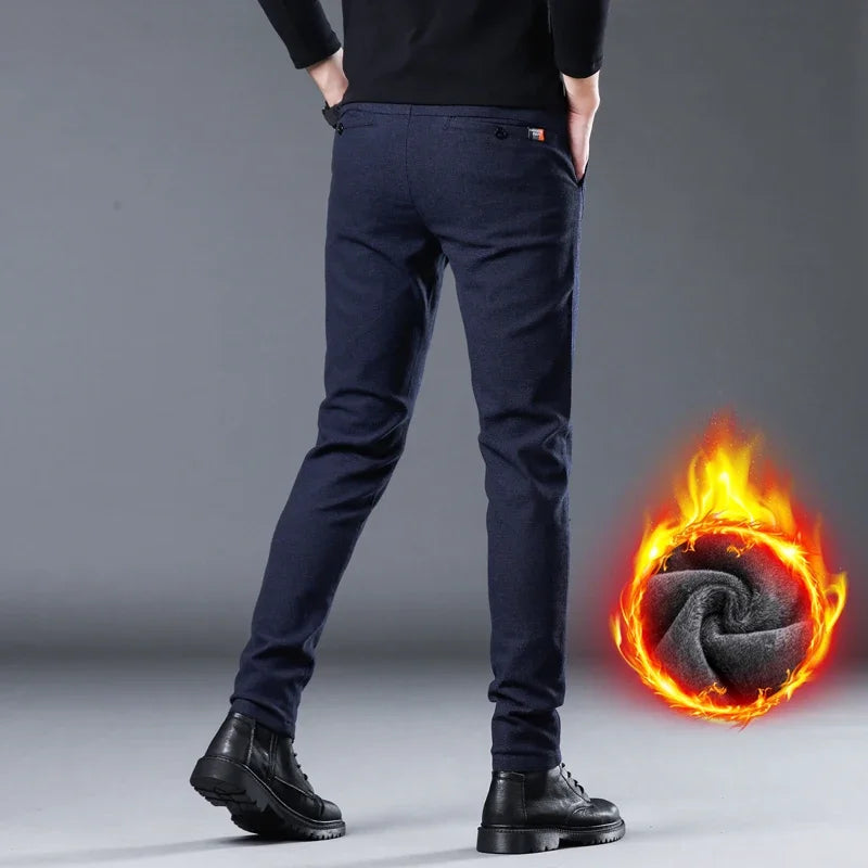 Winter Fleece Slim Casual Pants