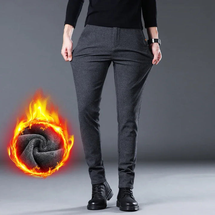 Winter Fleece Slim Casual Pants