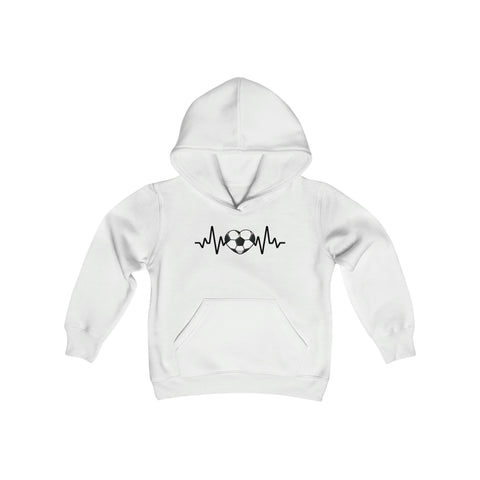 Heartbeat of Soccer Youth Heavy Blend Hoodie