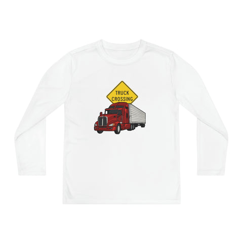Truck Crossing Youth Long Sleeve Competitor Tee