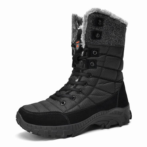 Waterproof Leather High Top Boots