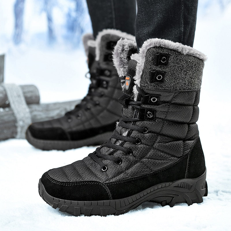 Waterproof Leather High Top Boots