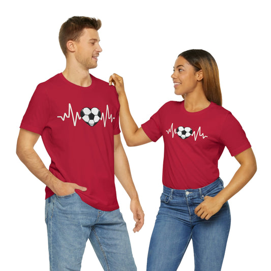 Heartbeat of Soccer Jersey Short Sleeve Tee