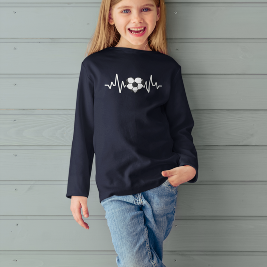 Heartbeat of Soccer Youth Long Sleeve Competitor Tee