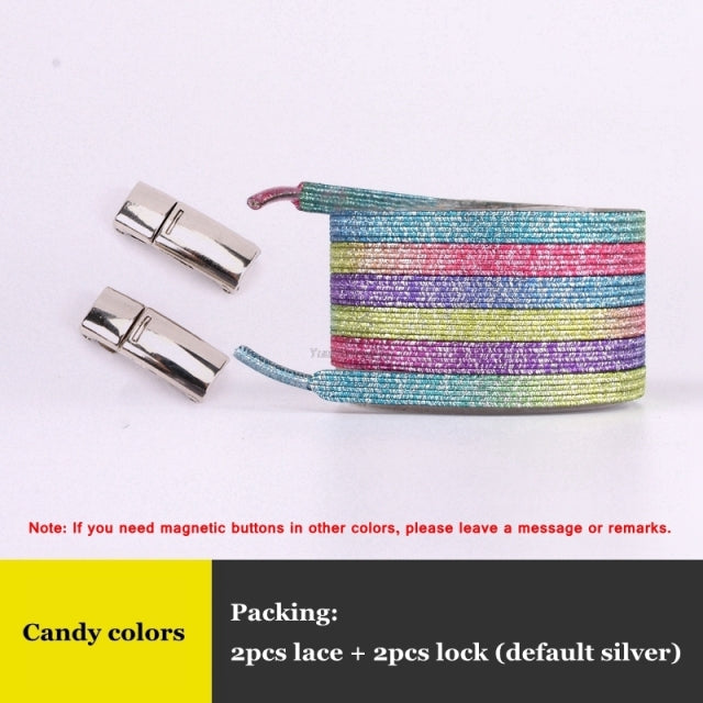 Fancy Color Magnetic Lock Shoelaces