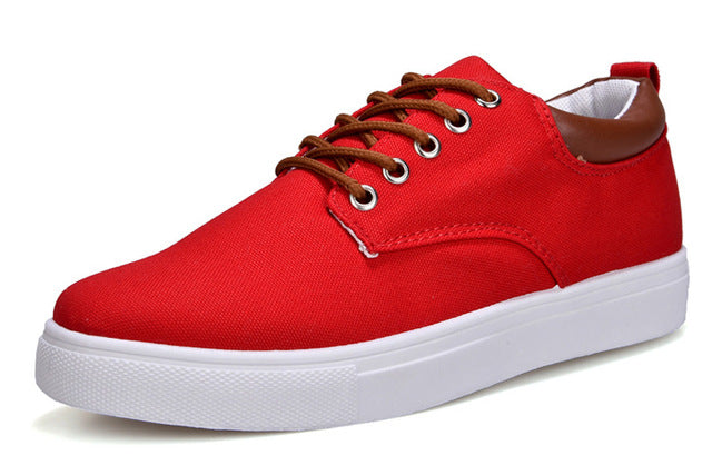 Fashion Lacedup Canvas Men Sneakers