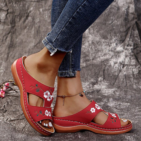 Embroider Flower Women Sandals